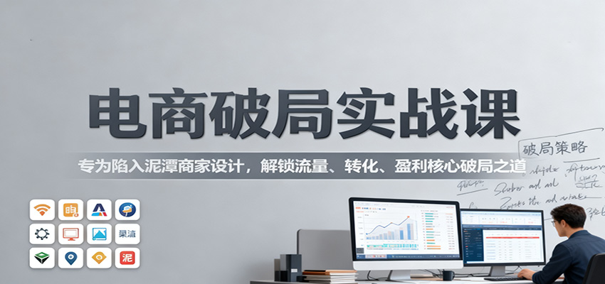 电商破局实战课:专为陷入泥潭商家设计,解锁流量、转化、盈利核心破局之道